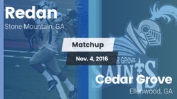 Matchup: Redan vs. Cedar Grove  2016