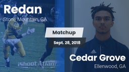 Matchup: Redan vs. Cedar Grove  2018