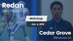 Matchup: Redan vs. Cedar Grove  2019