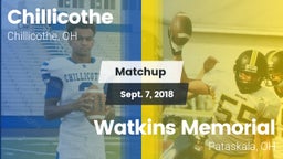 Matchup: Chillicothe vs. Watkins Memorial  2018