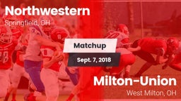 Matchup: Northwestern vs. Milton-Union  2018