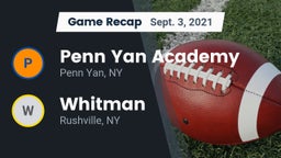Recap: Penn Yan Academy  vs. Whitman  2021