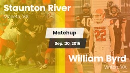 Matchup: Staunton River vs. William Byrd  2016