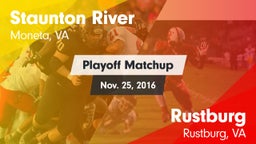Matchup: Staunton River vs. Rustburg  2016