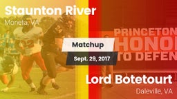 Matchup: Staunton River vs. Lord Botetourt  2017