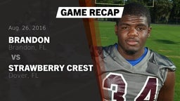 Recap: Brandon  vs. Strawberry Crest  2016