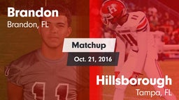 Matchup: Brandon  vs. Hillsborough  2016