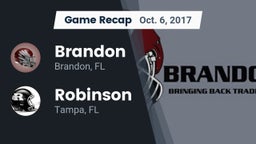 Recap: Brandon  vs. Robinson  2017