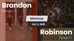 Matchup: Brandon  vs. Robinson  2018