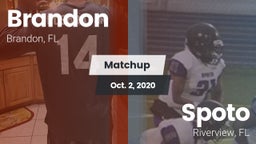 Matchup: Brandon  vs. Spoto  2020