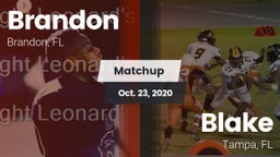 Matchup: Brandon  vs. Blake  2020