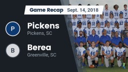 Recap: Pickens  vs. Berea  2018