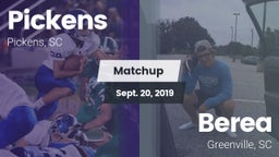 Matchup: Pickens vs. Berea  2019