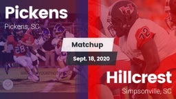 Matchup: Pickens vs. Hillcrest  2020