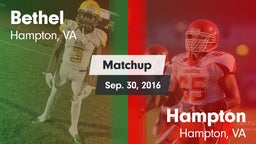 Matchup: Bethel vs. Hampton  2016