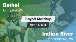 Matchup: Bethel vs. Indian River  2016