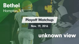 Matchup: Bethel vs. unknown view 2016