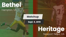 Matchup: Bethel vs. Heritage  2019