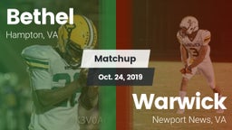 Matchup: Bethel vs. Warwick  2019