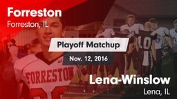 Matchup: Forreston vs. Lena-Winslow  2016