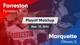Matchup: Forreston vs. Marquette  2016