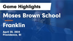 Moses Brown School vs Franklin  Game Highlights - April 20, 2024
