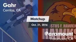 Matchup: Gahr vs. Paramount  2016