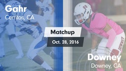 Matchup: Gahr vs. Downey  2016