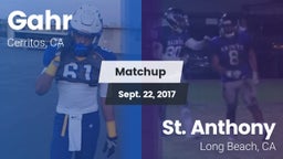 Matchup: Gahr vs. St. Anthony  2017