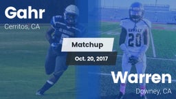 Matchup: Gahr vs. Warren  2017