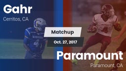 Matchup: Gahr vs. Paramount  2017