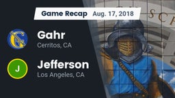 Recap: Gahr  vs. Jefferson  2018