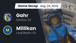 Recap: Gahr  vs. Millikan  2018