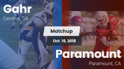 Matchup: Gahr vs. Paramount  2018