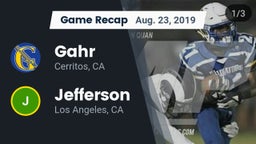 Recap: Gahr  vs. Jefferson  2019