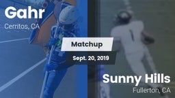 Matchup: Gahr vs. Sunny Hills  2019