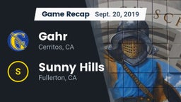 Recap: Gahr  vs. Sunny Hills  2019