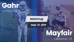 Matchup: Gahr vs. Mayfair  2019