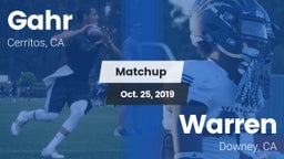 Matchup: Gahr vs. Warren  2019