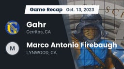 Recap: Gahr  vs. Marco Antonio Firebaugh  2023
