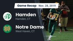 Recap: Hamden  vs. Notre Dame  2019