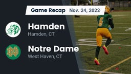 Recap: Hamden  vs. Notre Dame  2022
