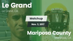 Matchup: Le Grand vs. Mariposa County  2017