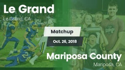 Matchup: Le Grand vs. Mariposa County  2018