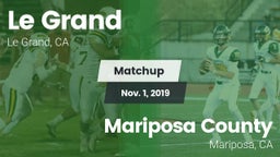 Matchup: Le Grand vs. Mariposa County  2019