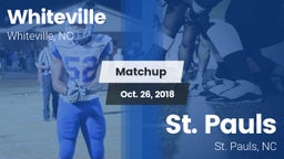 Matchup: Whiteville vs. St. Pauls  2018