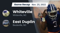 Recap: Whiteville  vs. East Duplin  2022