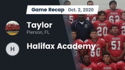 Recap: Taylor  vs. Halifax Academy 2020
