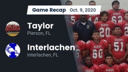 Recap: Taylor  vs. Interlachen  2020