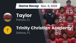 Recap: Taylor  vs. Trinity Christian Academy  2020